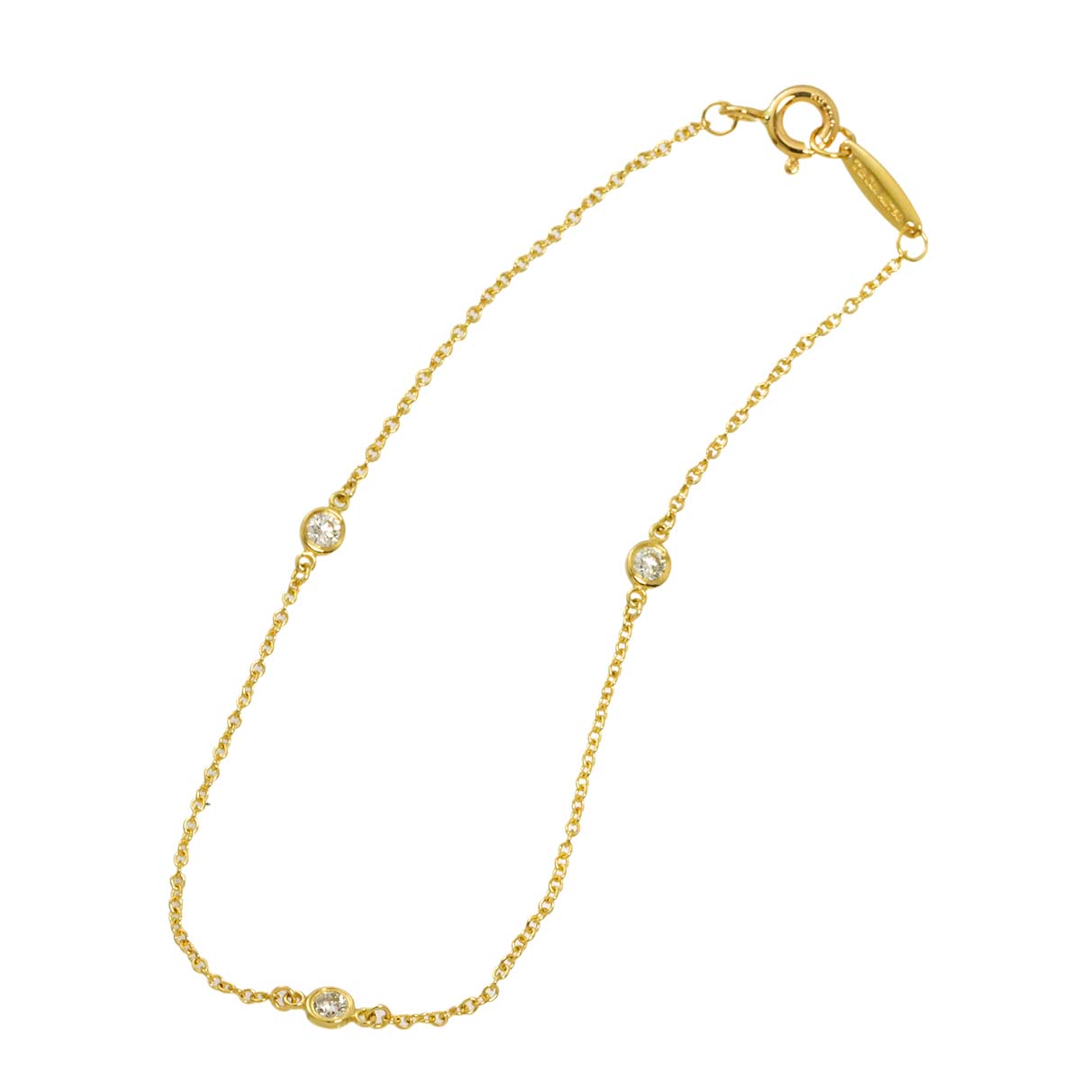 By The Yard Diamond 3P Bracelet 18K Yellow Gold 750
