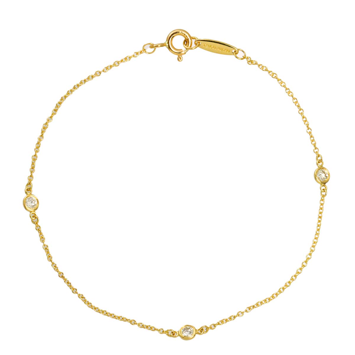 By The Yard Diamond 3P Bracelet 18K Yellow Gold 750