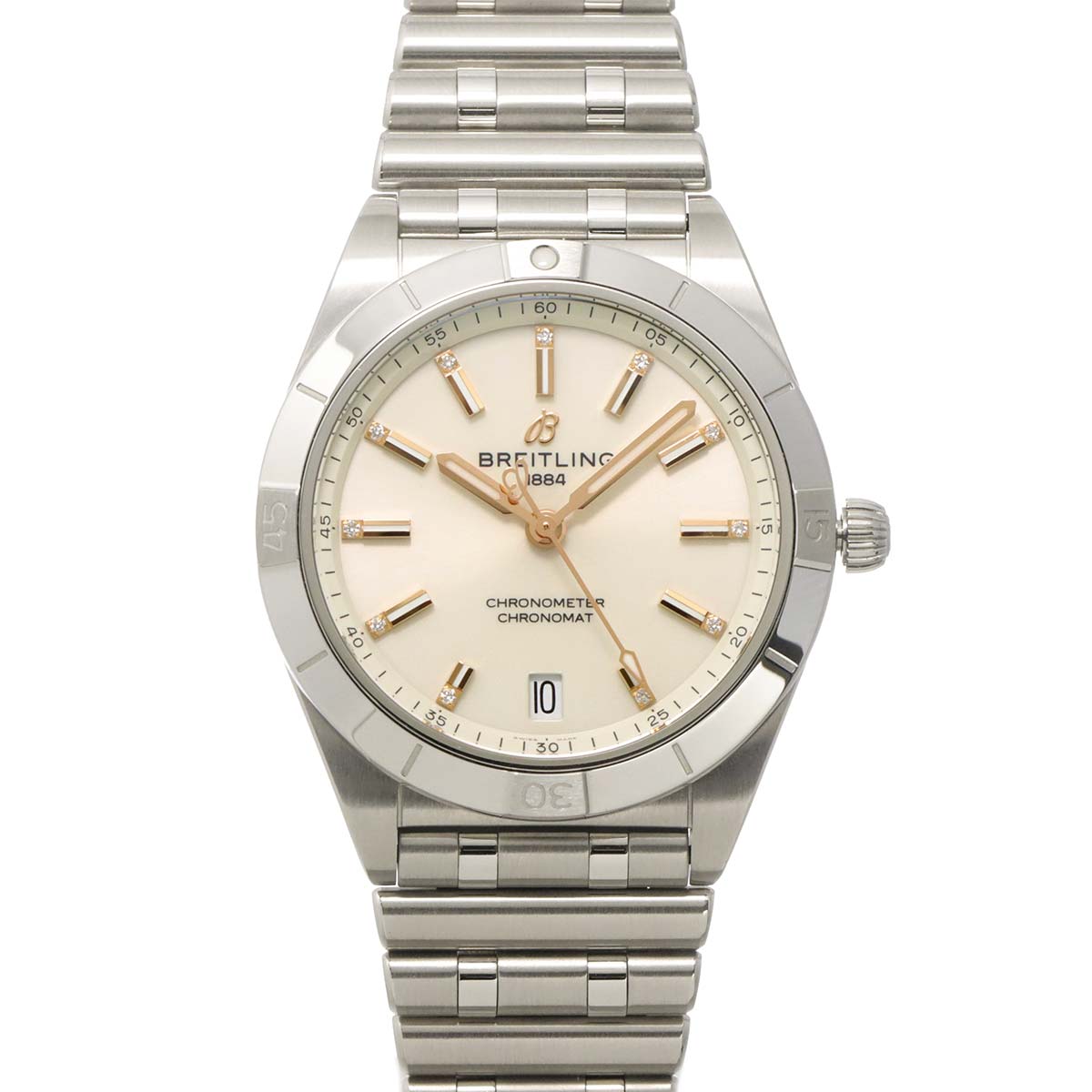 Chronomat Automatic 36 A10380 11P Diamond Silver Dial Ladies