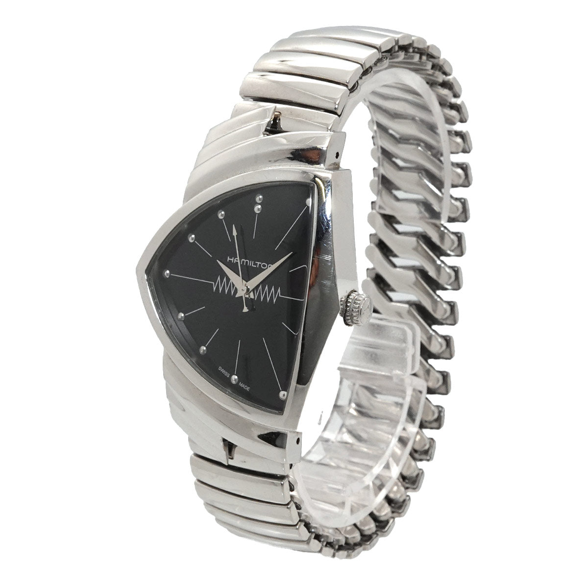 Ventura Flex H244112 Quartz Black Dial Mens Watch