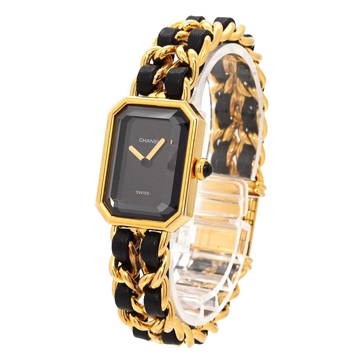 Premiere Size L H0001 Vintage Quartz Black Dial Ladies Watch