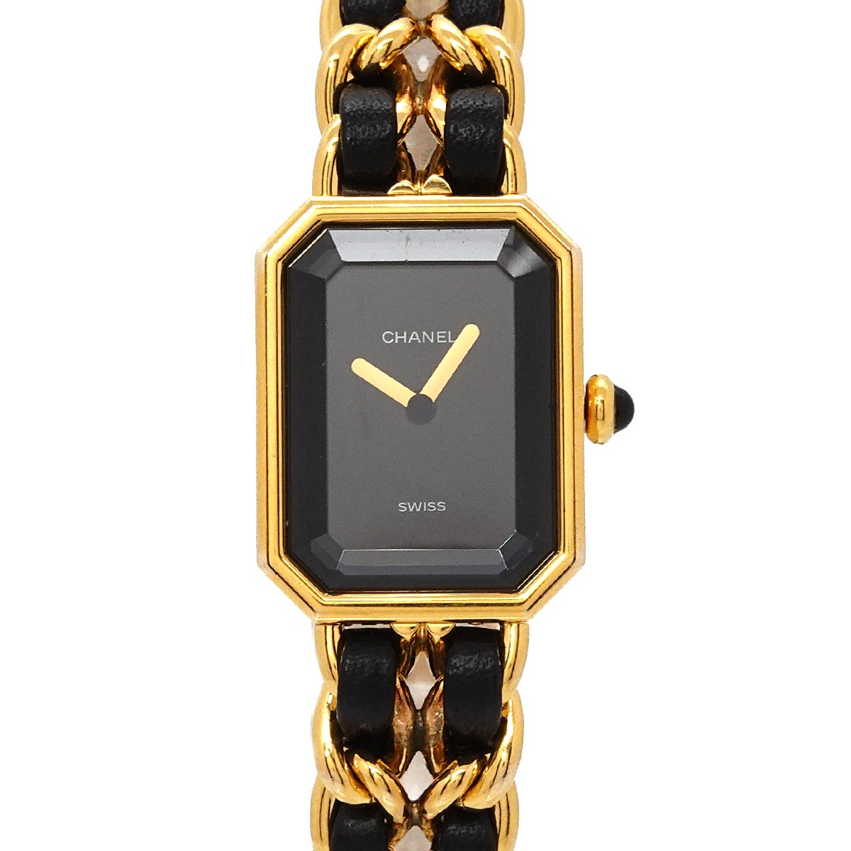 Premiere Size L H0001 Vintage Quartz Black Dial Ladies Watch