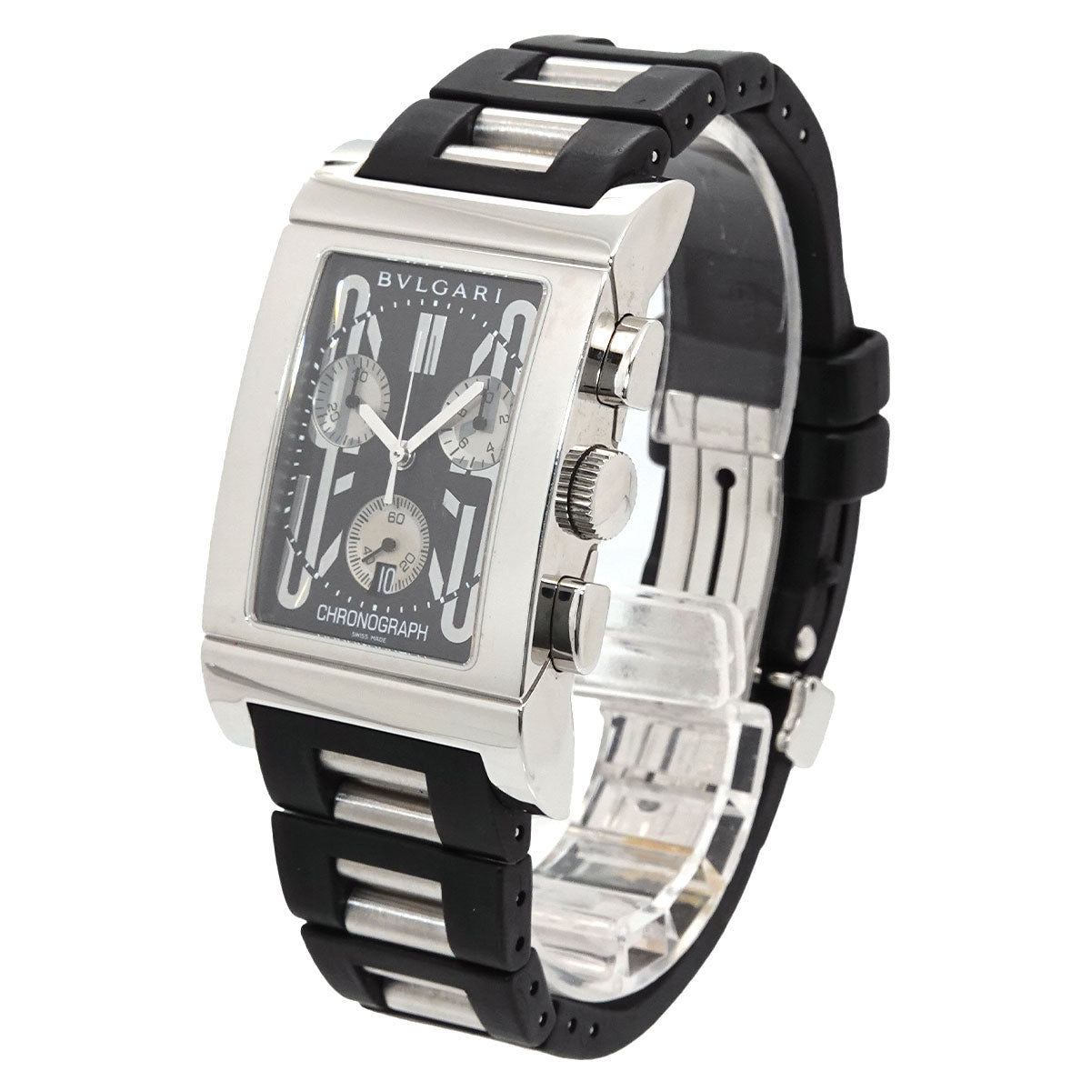 Rettangolo Chronograph RTC49S Date Quartz Black Dial Mens