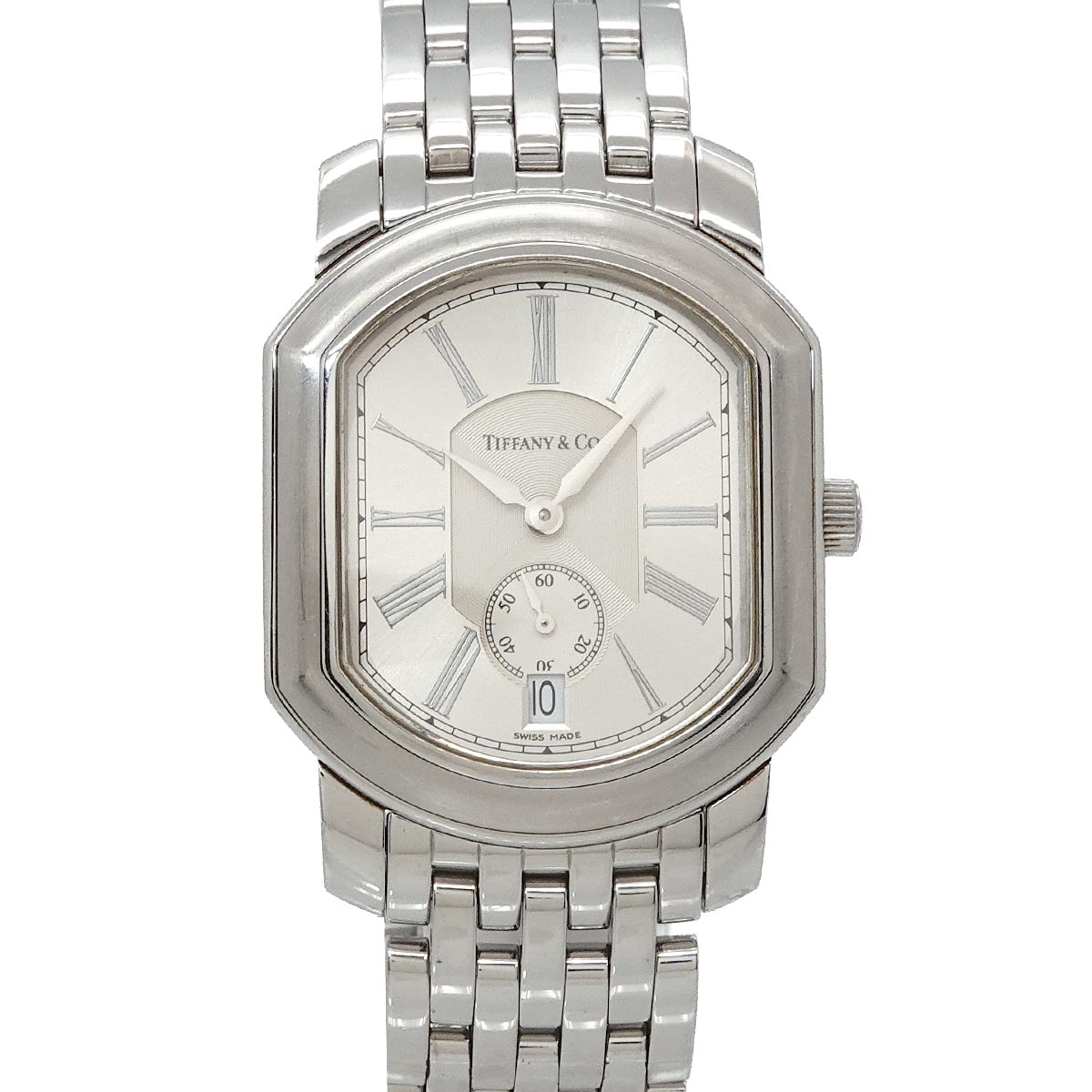 Mark Coupe Date Quartz Silver Dial Mens Wrist Watch
