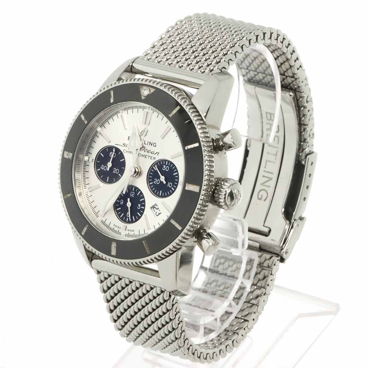 Super Ocean Heritage B01 Chronograph AB0162 Blue Dial Mens