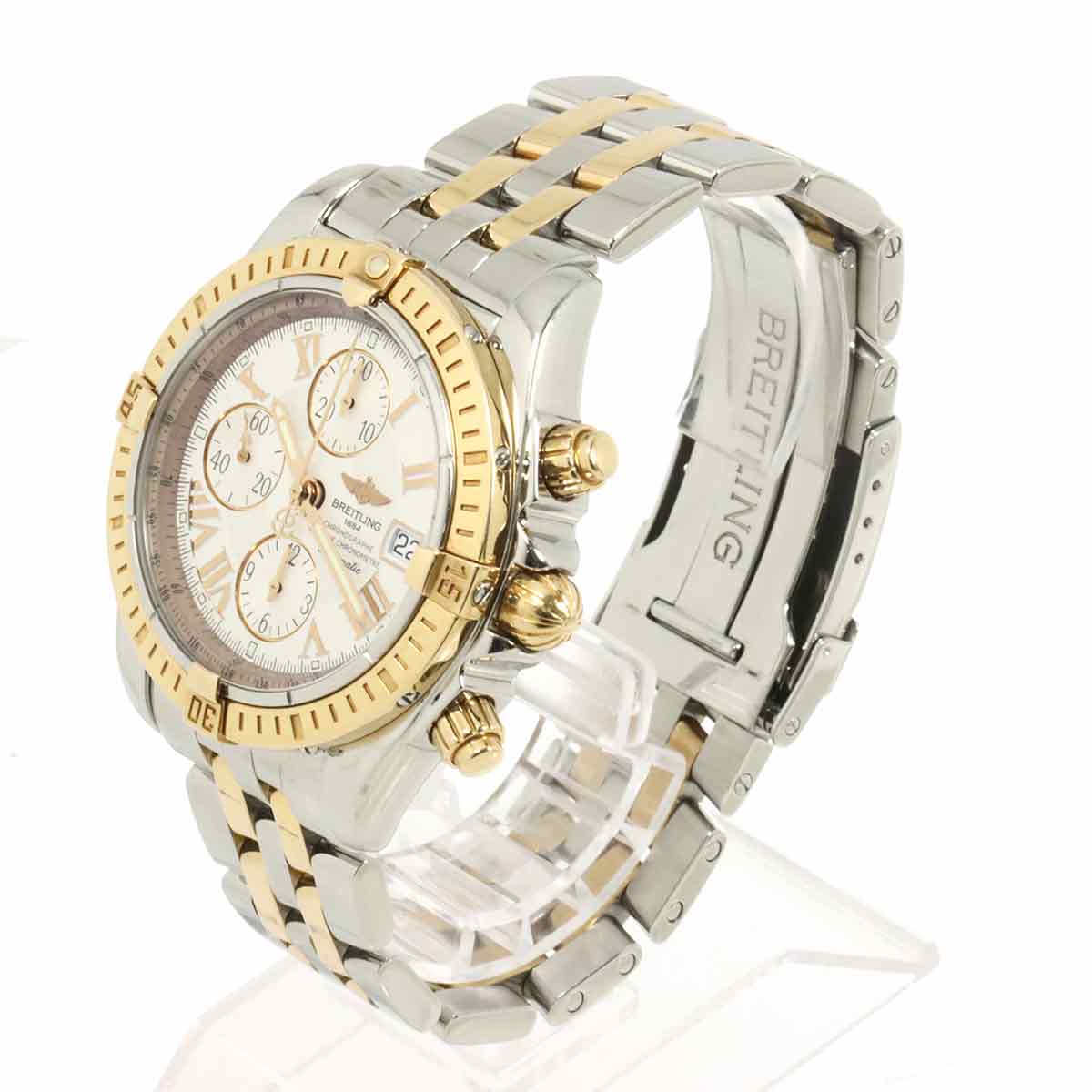 Chronomat Evolution C13356 White Dial Pink Gold Mens