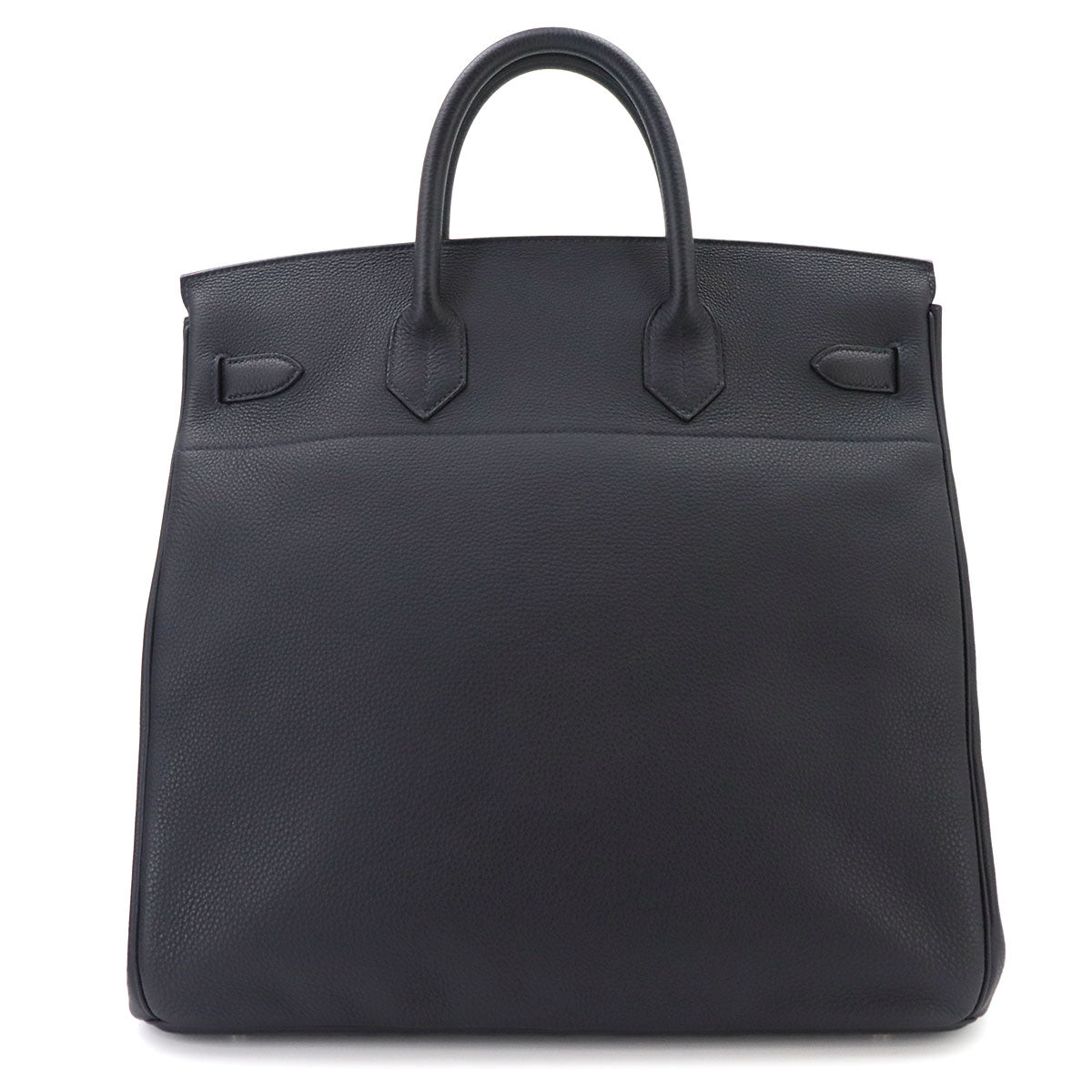 Haut a Courroies 40 Togo Leather Black Hand Bag Purse