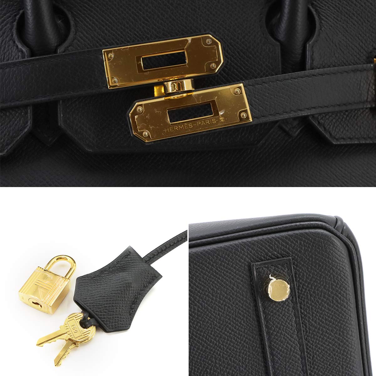 Birkin 30 Hand Bag Epsom Black Purse