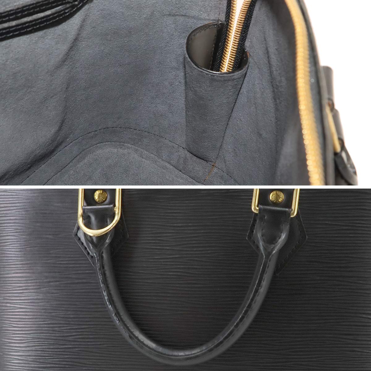 Epi Alma PM Hand Bag Leather Noir Black M52142 Purse
