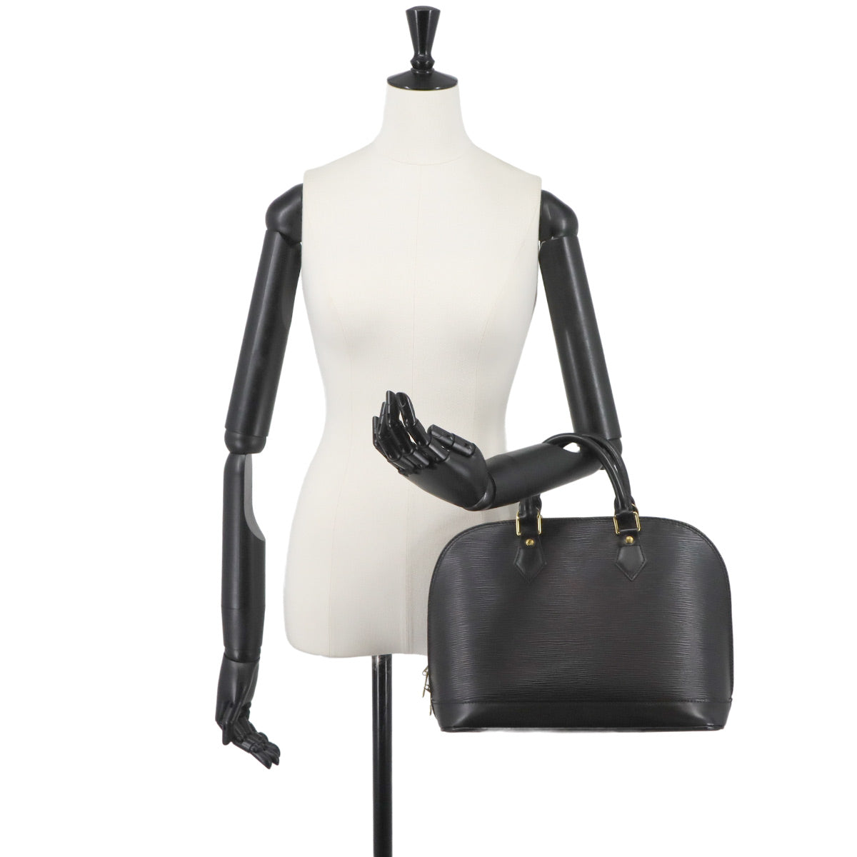 Epi Alma PM Hand Bag Leather Noir Black M52142 Purse