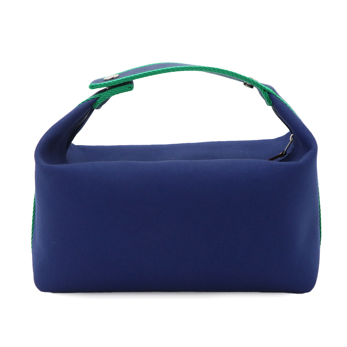 Bride a Brac GM Hand Bag Toile H Blue Marine Green Pouch