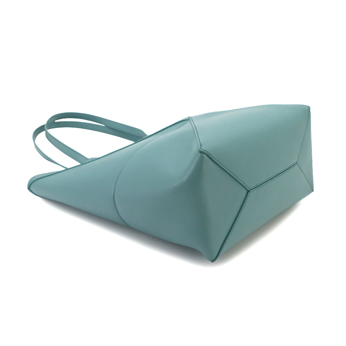 Medium Puzzle Fold tote Bag Leather Water Blue Purse