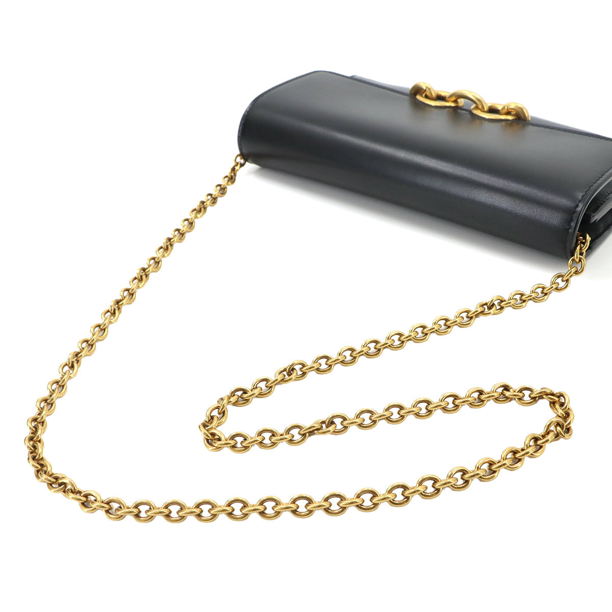 Le Maillon Chain Wallet Leather Black 696608