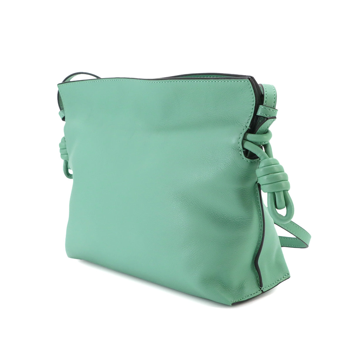 Flamenco Clutch Mini Shoulder Bag Leather Green Purse