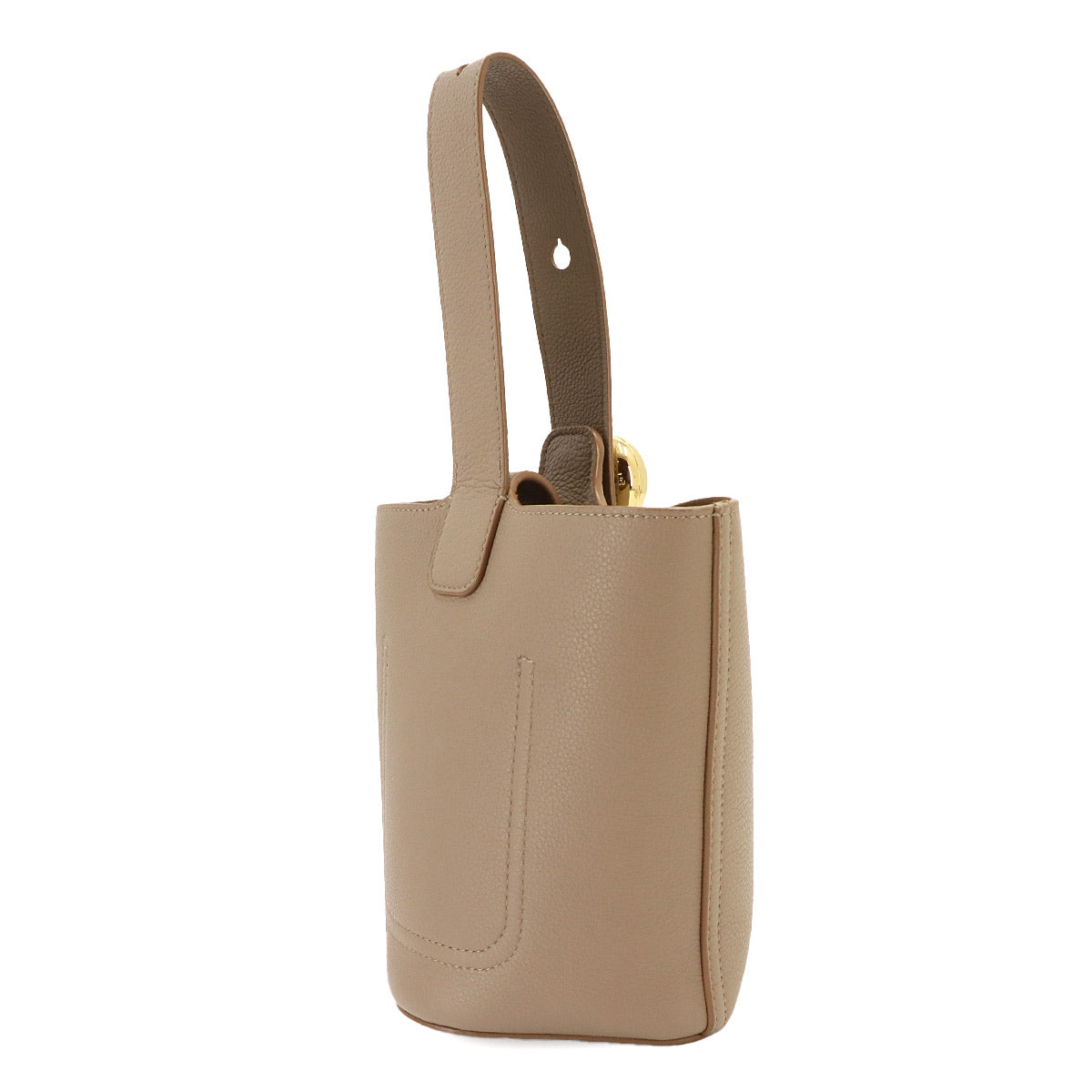 Pebble Bucket Bag Mini Hand Shoulder Bag Leather Sand