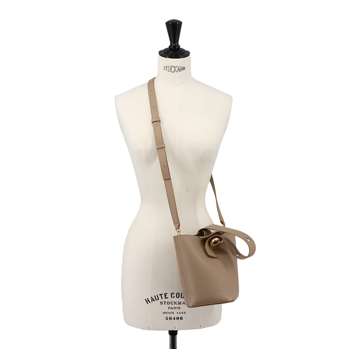 Pebble Bucket Bag Mini Hand Shoulder Bag Leather Sand