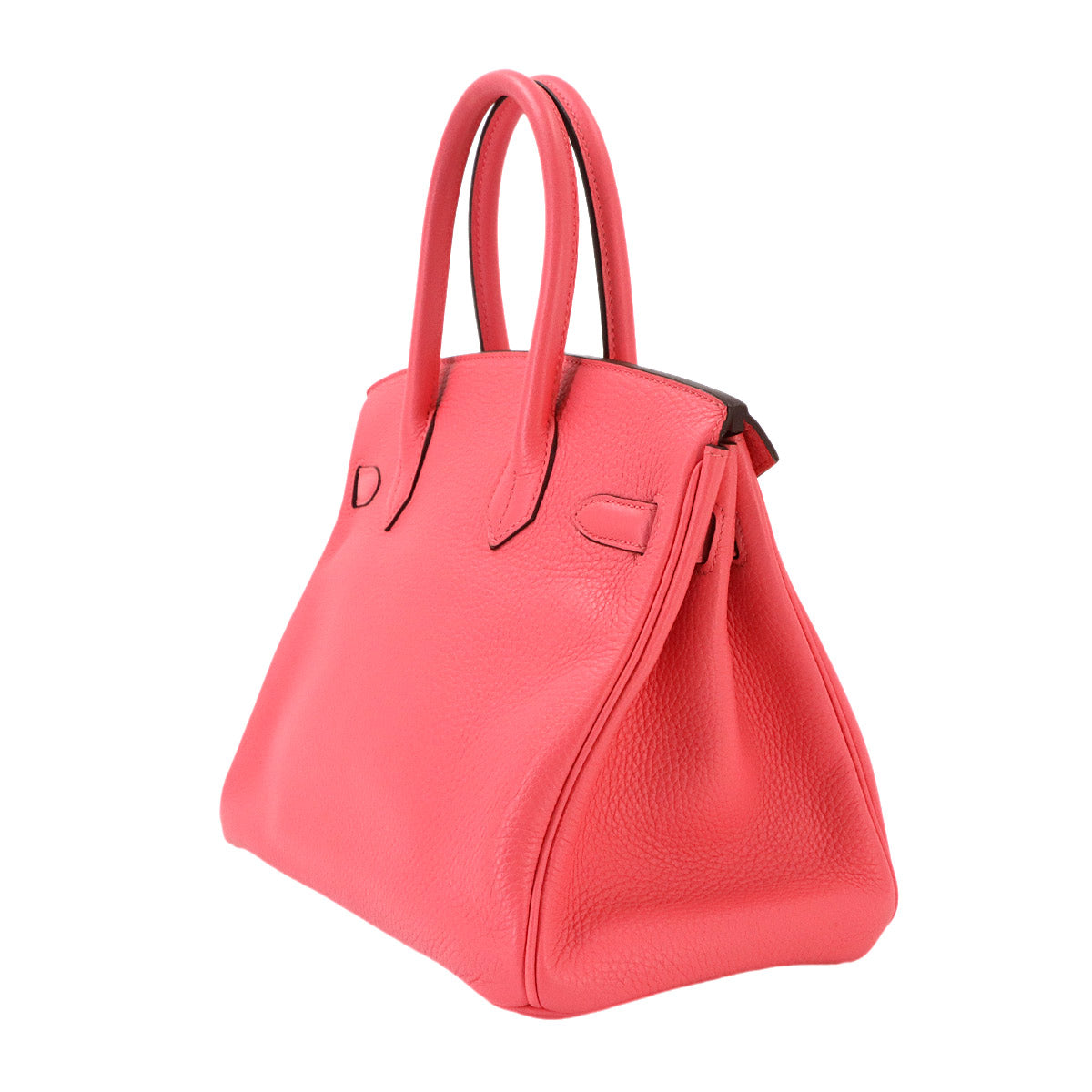 Birkin 30 Taurillon Clemence Rose lipstick Hand Bag Purse Pink