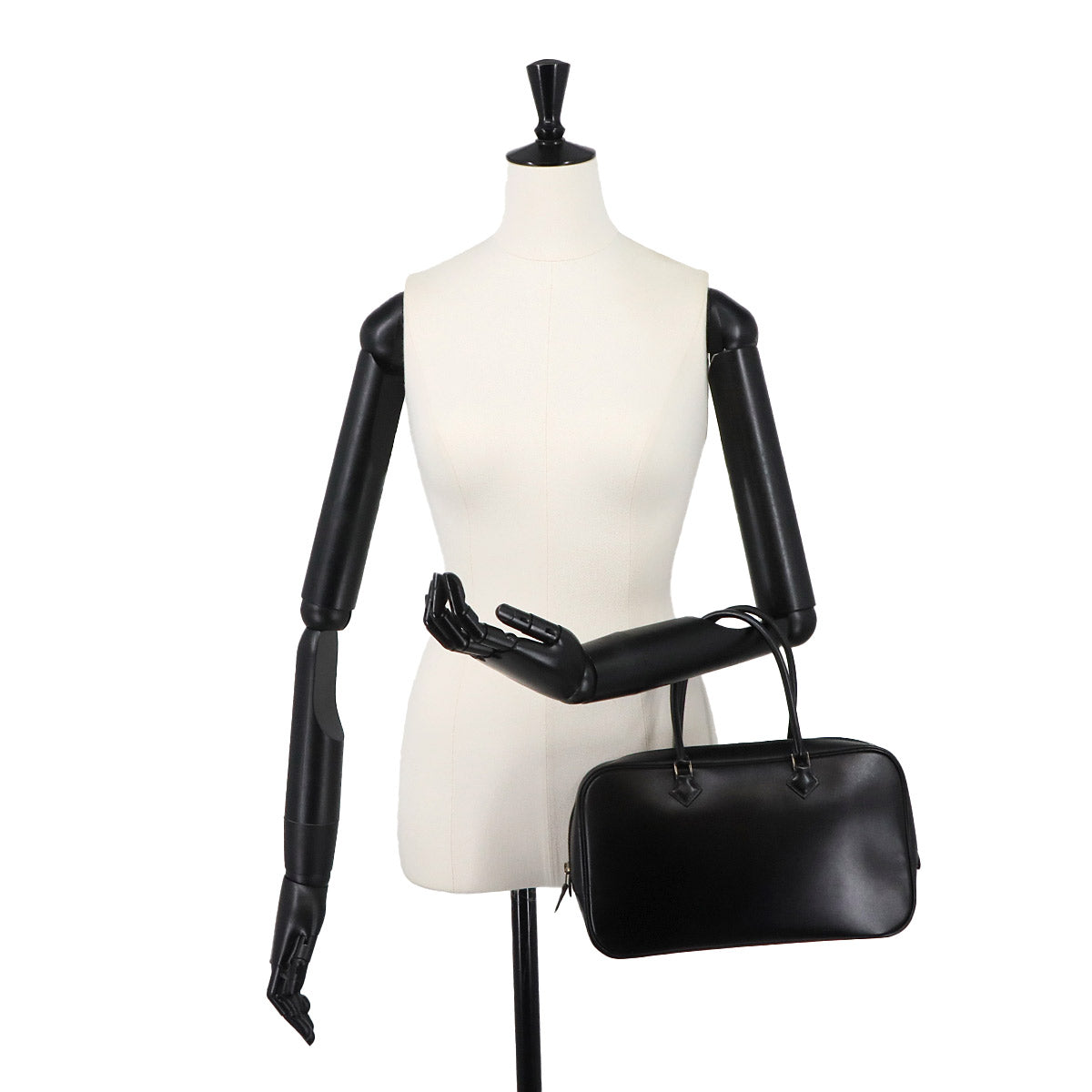 Plume Elan 28 Hand Bag Box calf Black Purse
