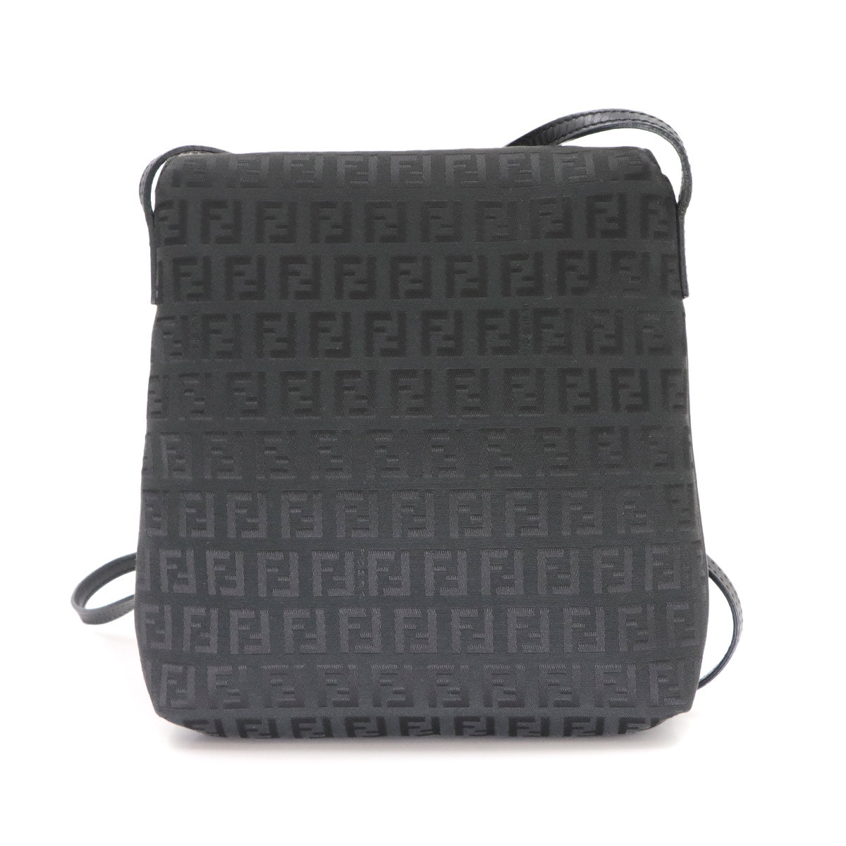 Zucchino Shoulder Bag Canvas Leather Black 8BT075
