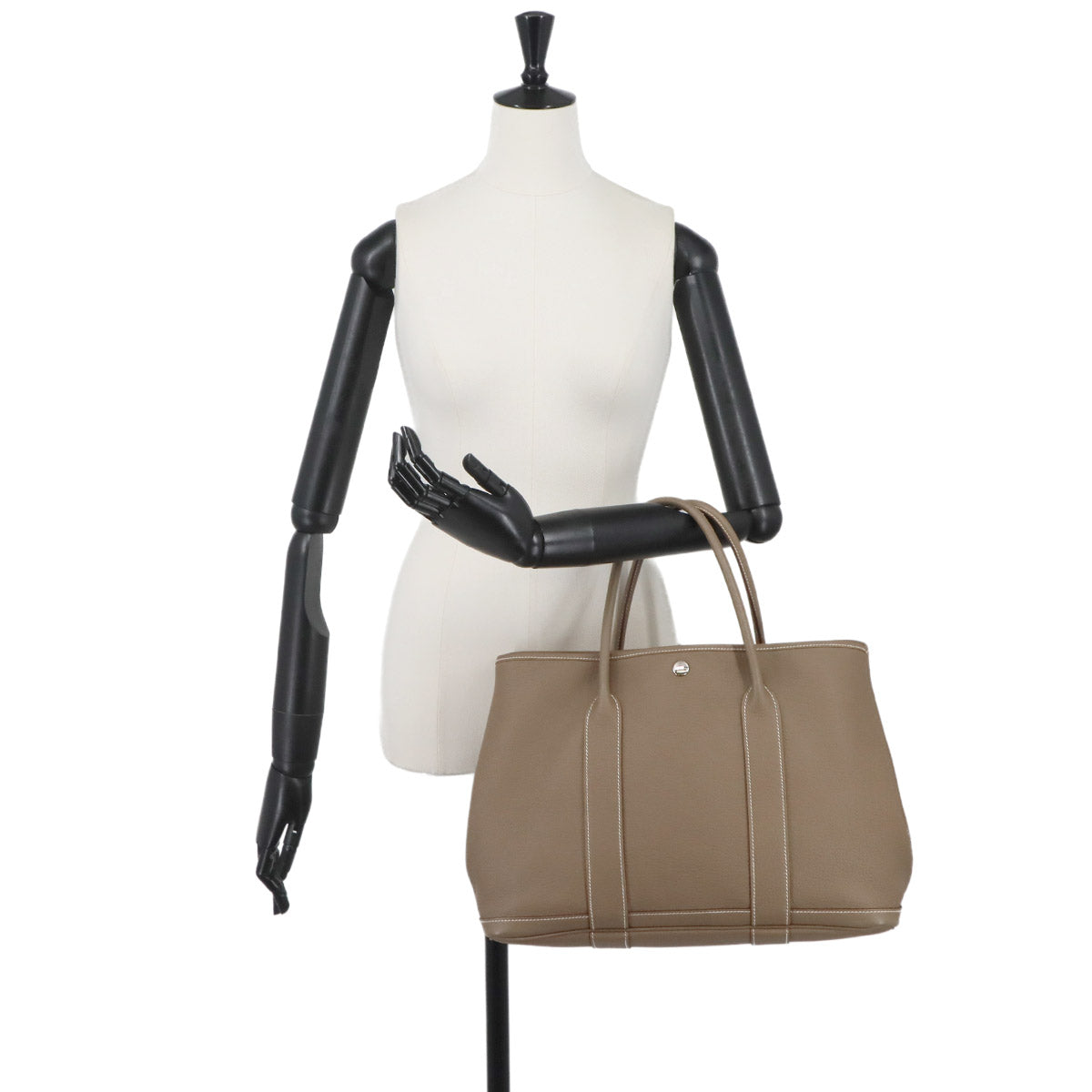 Garden Party PM Tote Bag Negonda Leather Etoupe Purse