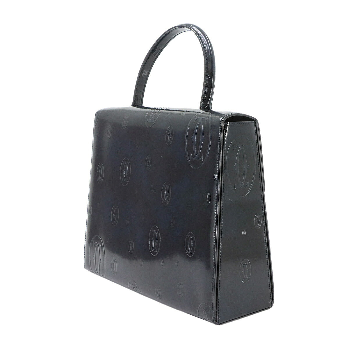 Happy Birthday Hand Bag Patent Leather Navy Purse