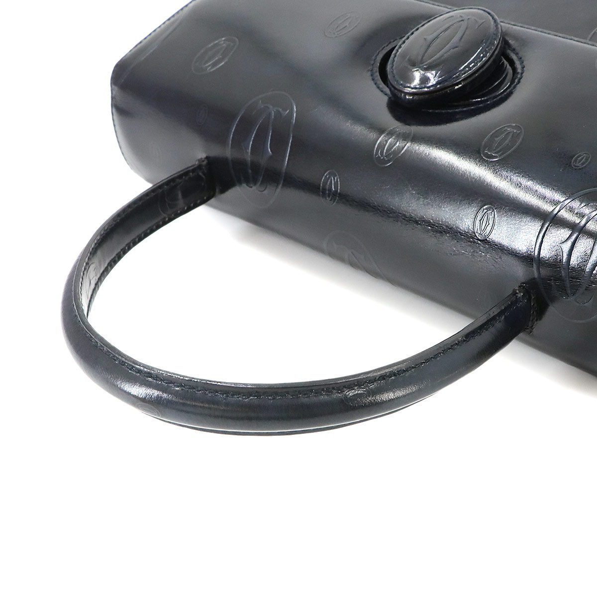 Happy Birthday Hand Bag Patent Leather Navy Purse