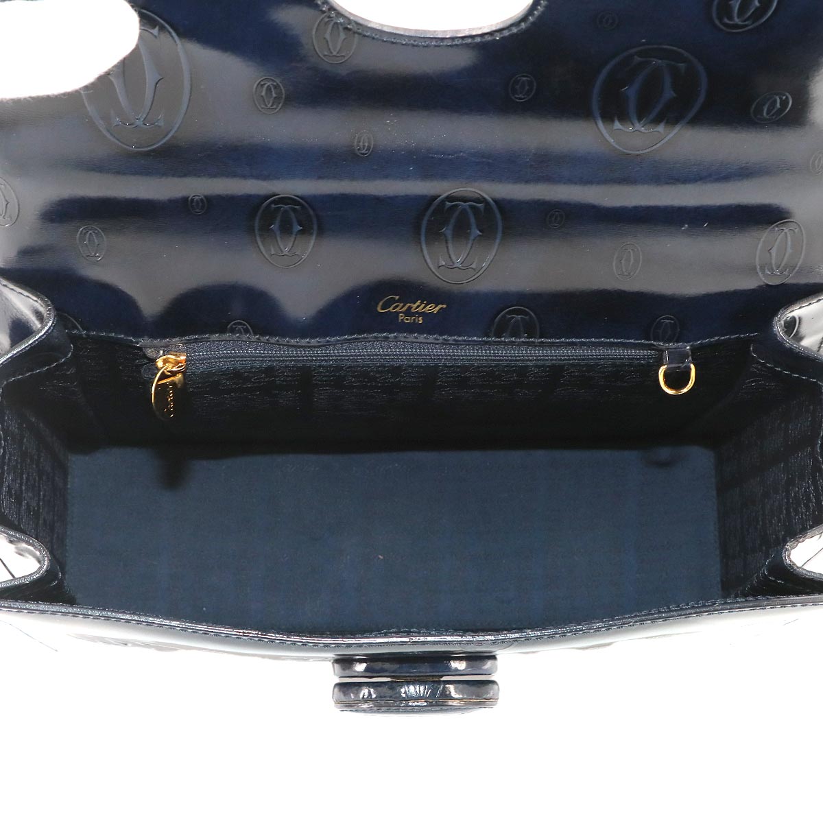 Happy Birthday Hand Bag Patent Leather Navy Purse