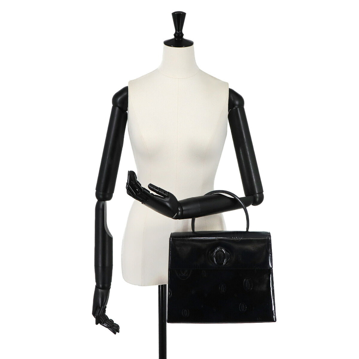 Happy Birthday Hand Bag Patent Leather Navy Purse