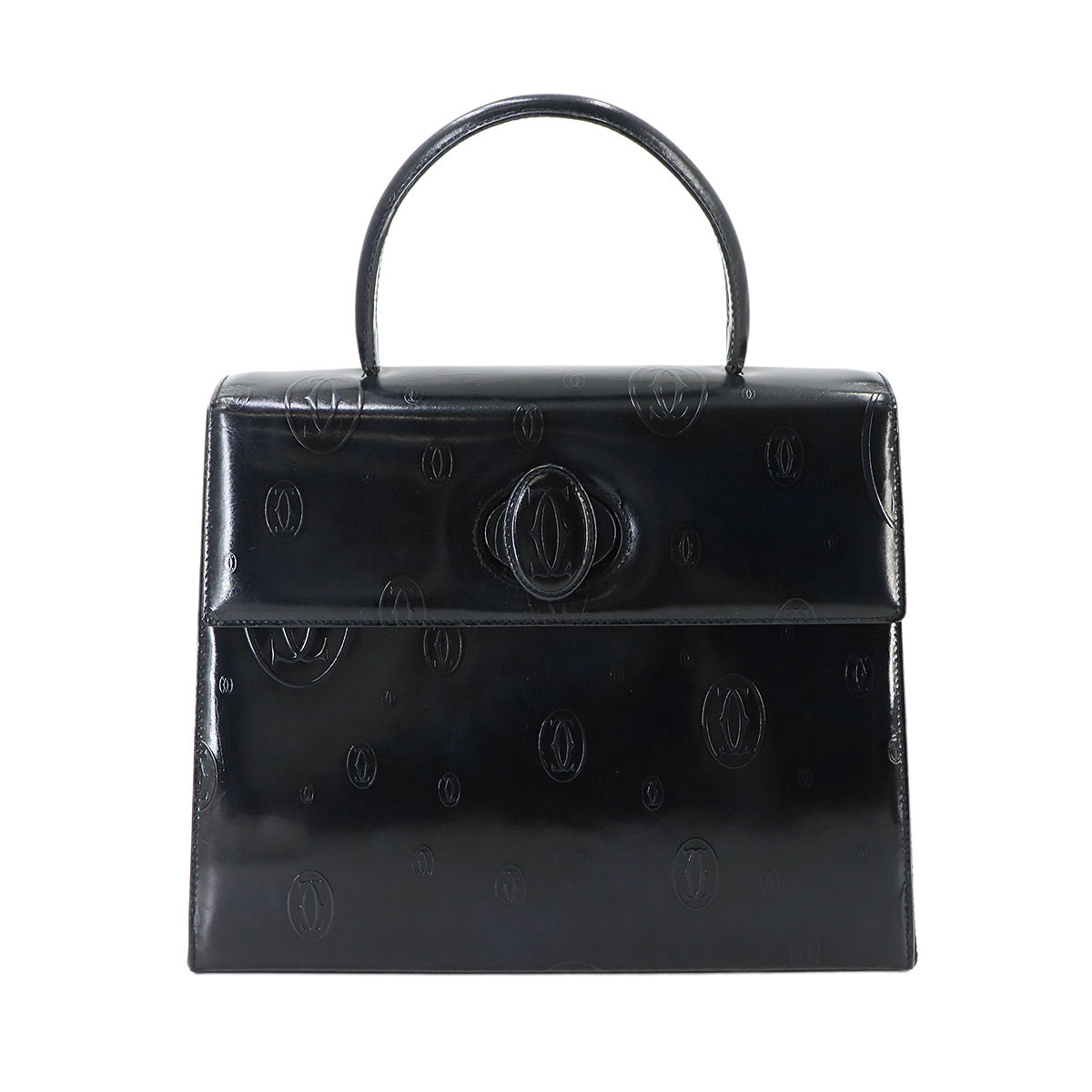 Happy Birthday Hand Bag Patent Leather Navy Purse