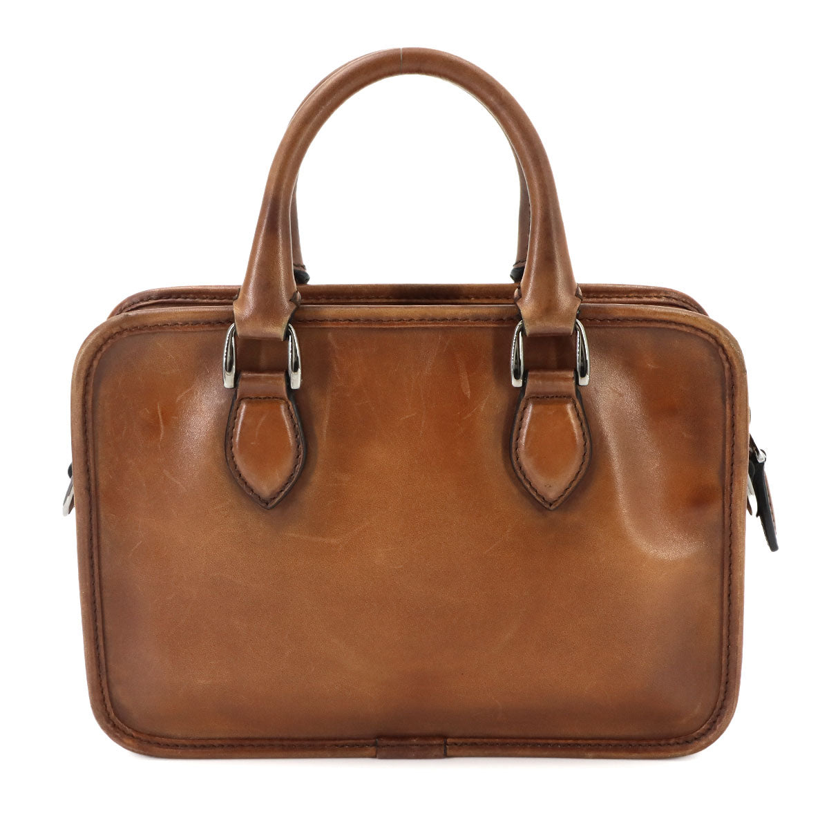 Unjour Gulliver 2way Hand Bag Venezia Leather Brown Purse