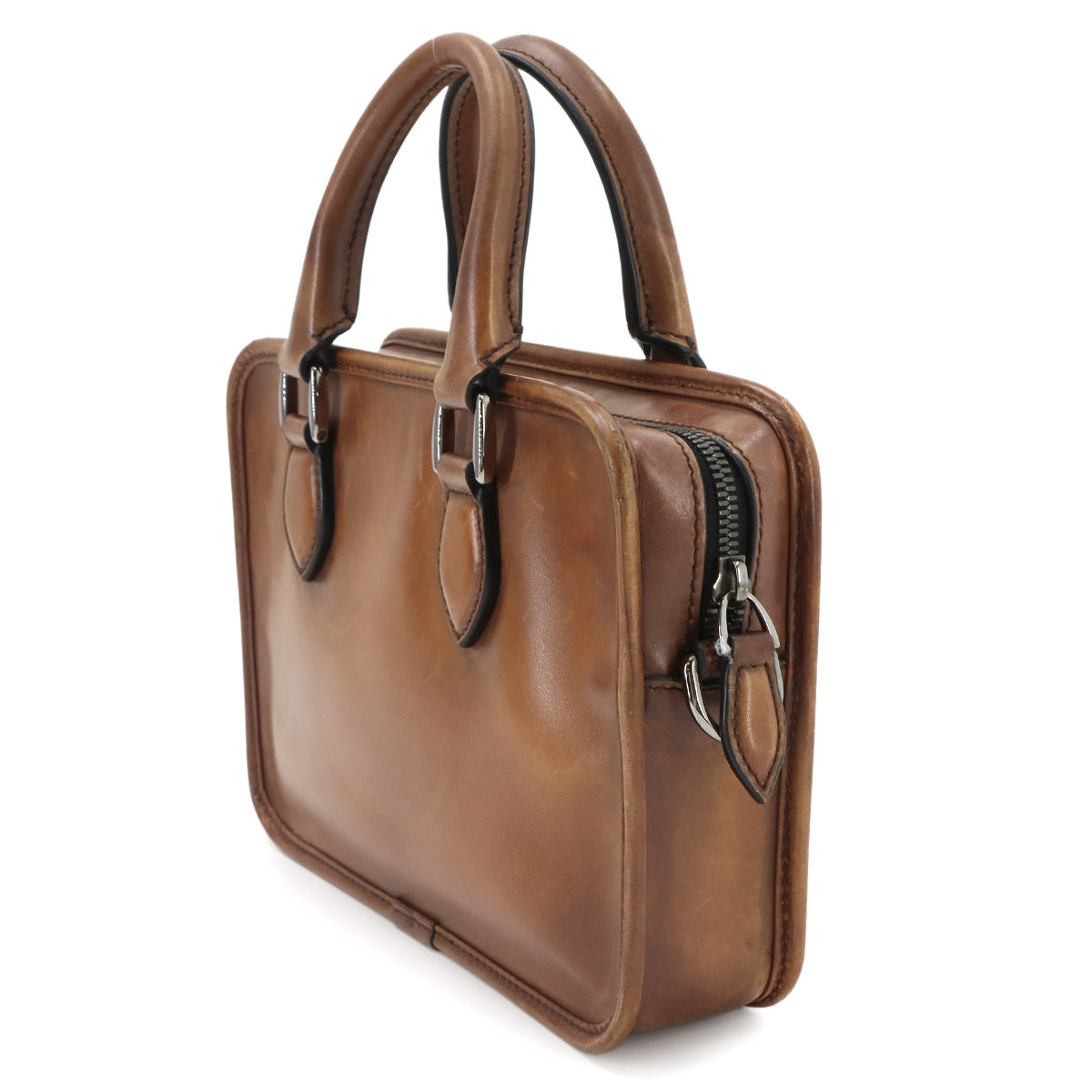 Unjour Gulliver 2way Hand Bag Venezia Leather Brown Purse