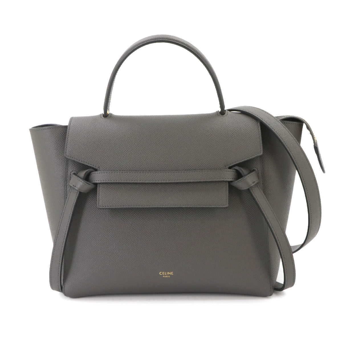 Belt Bag Micro Hand Shoulder Bag Leather Gray 189153