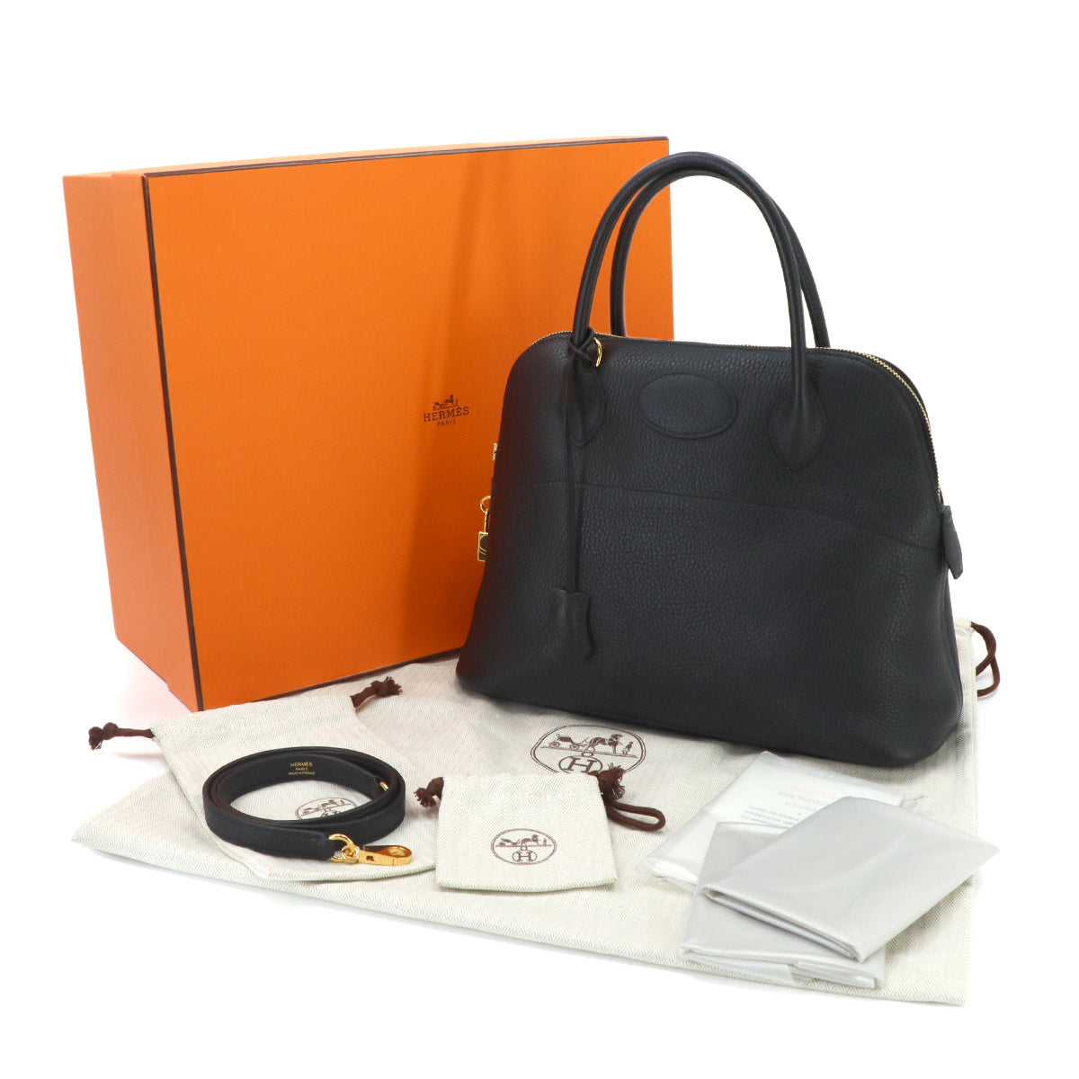Bolide 31 2way Hand Shoulder Bag Taurillon Clemence Black
