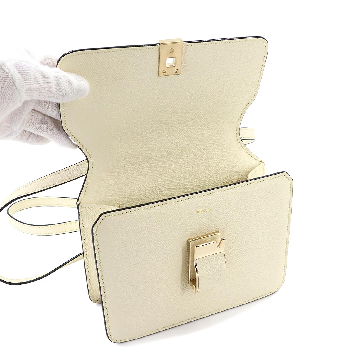 Nolo Small Shoulder Bag Leather White Purse