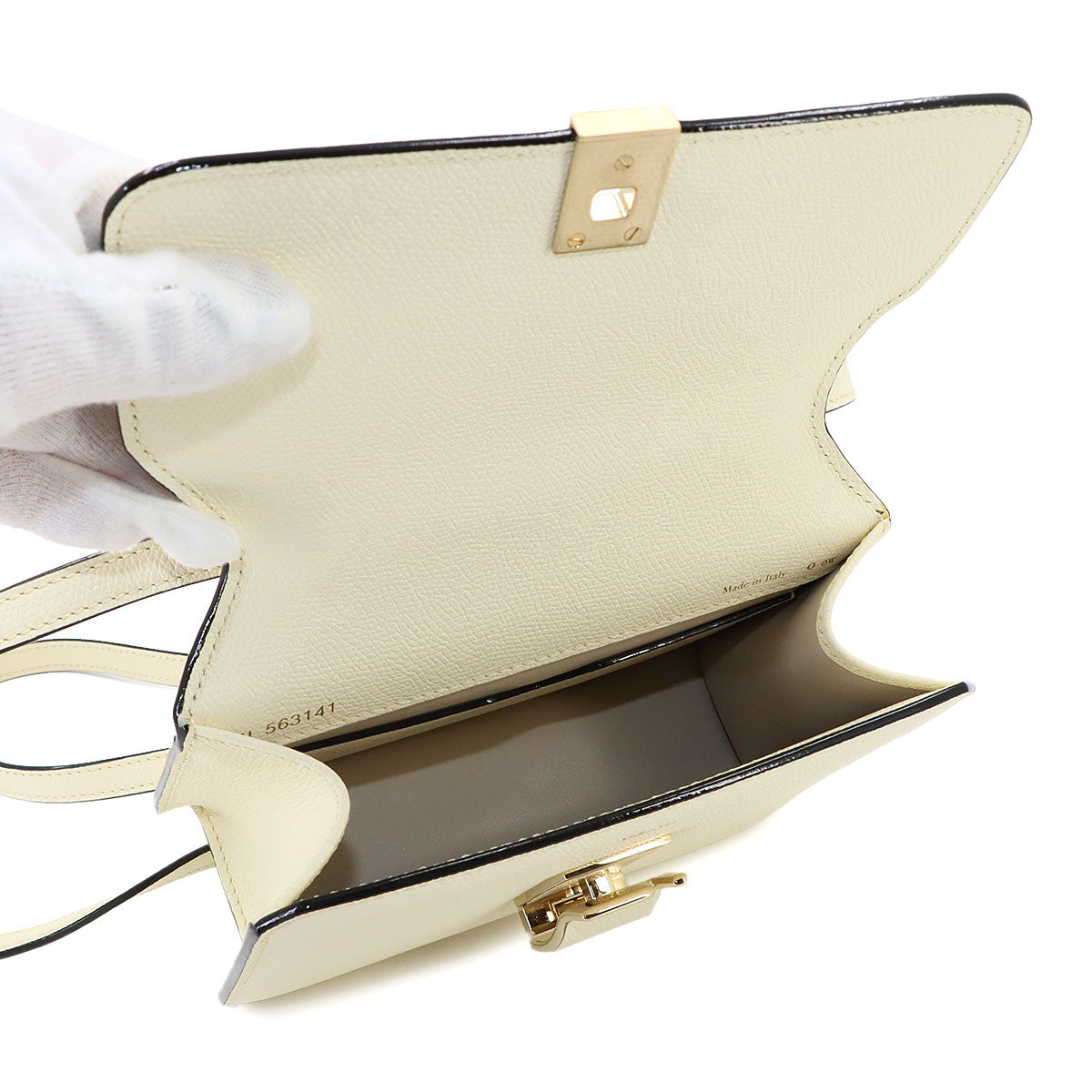 Nolo Small Shoulder Bag Leather White Purse