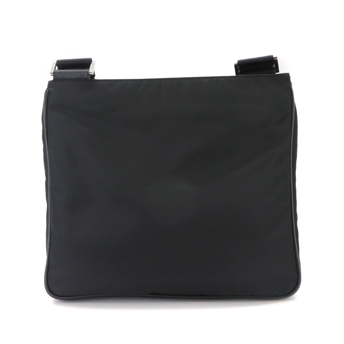 Shoulder Bag Nylon Saffiano Leather Nero Black Purse