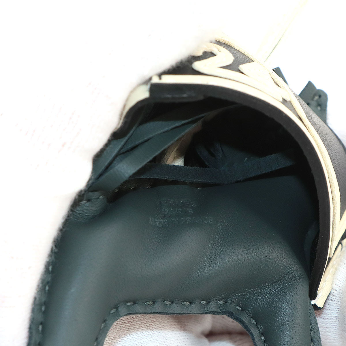 Rodeo Robeo PM Bag Charm Agneau Milo Vert Mangrove Black Craie
