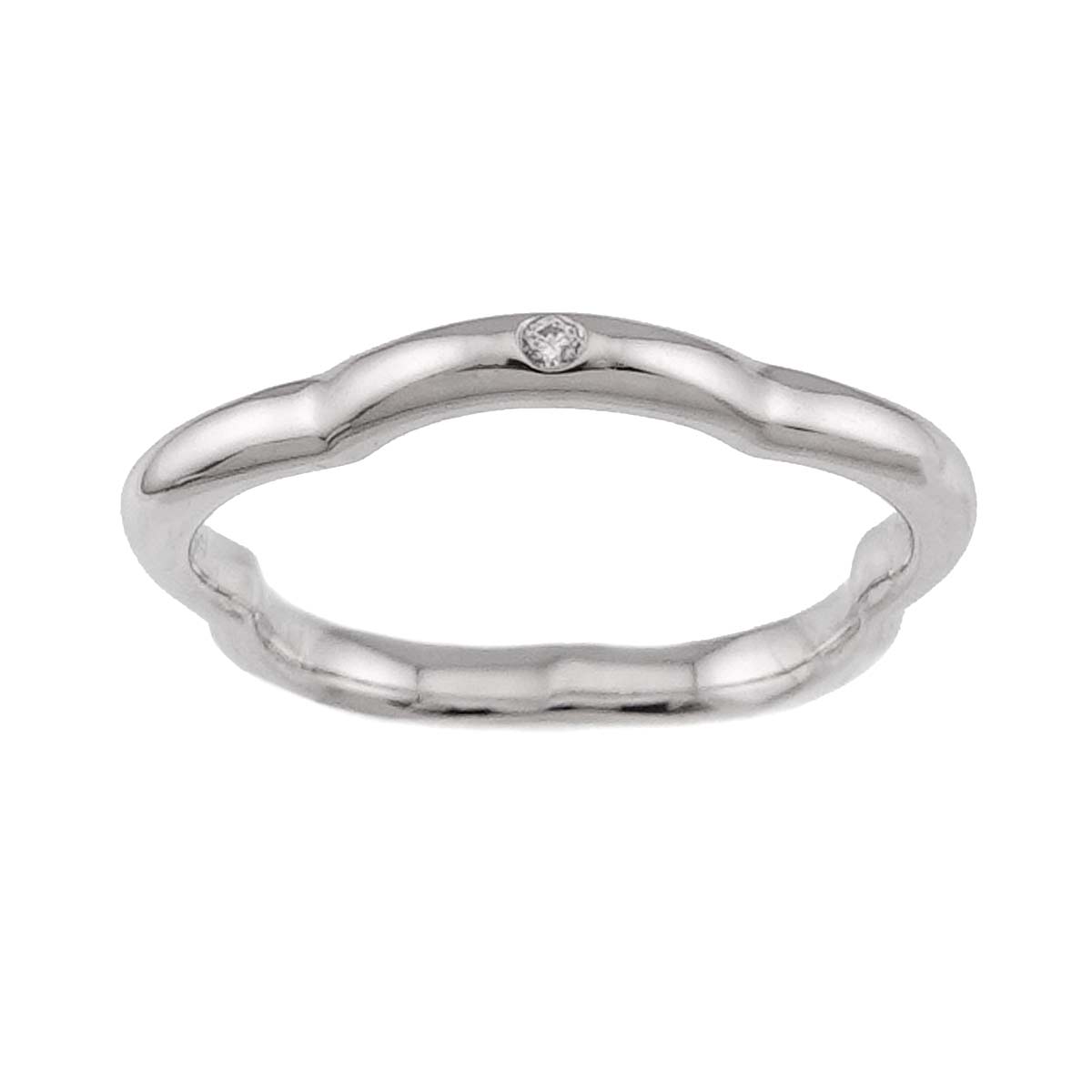 Camellia Diamond Ring 18K White Gold 750 size47 3.75(US)