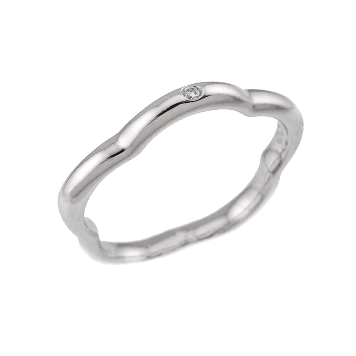 Camellia Diamond Ring 18K White Gold 750 size47 3.75(US)
