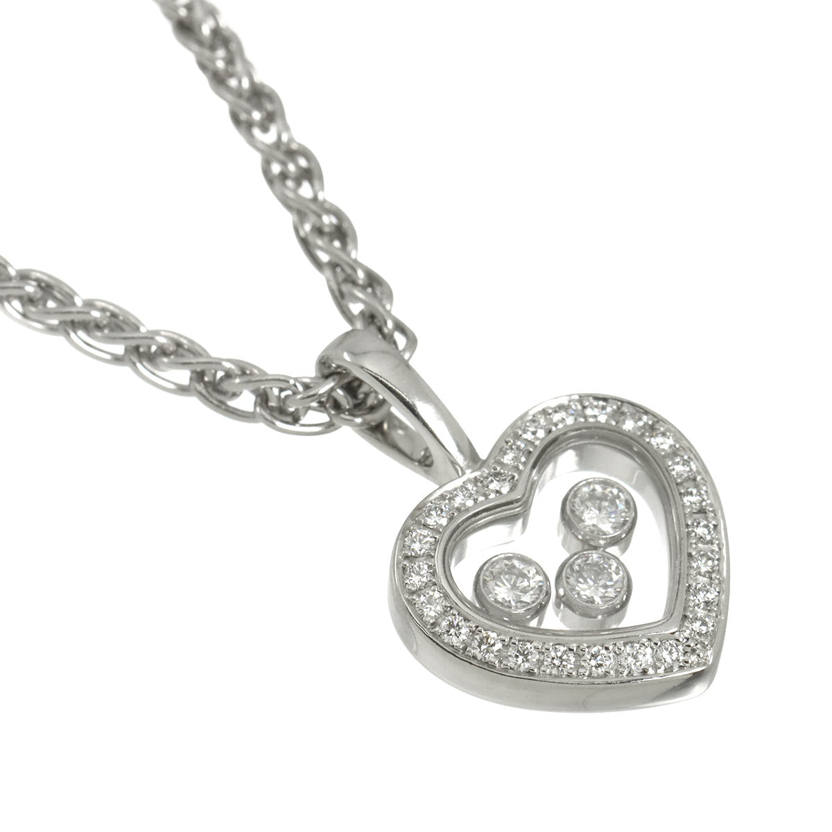 Happy Diamond Necklace 18K White Gold 750