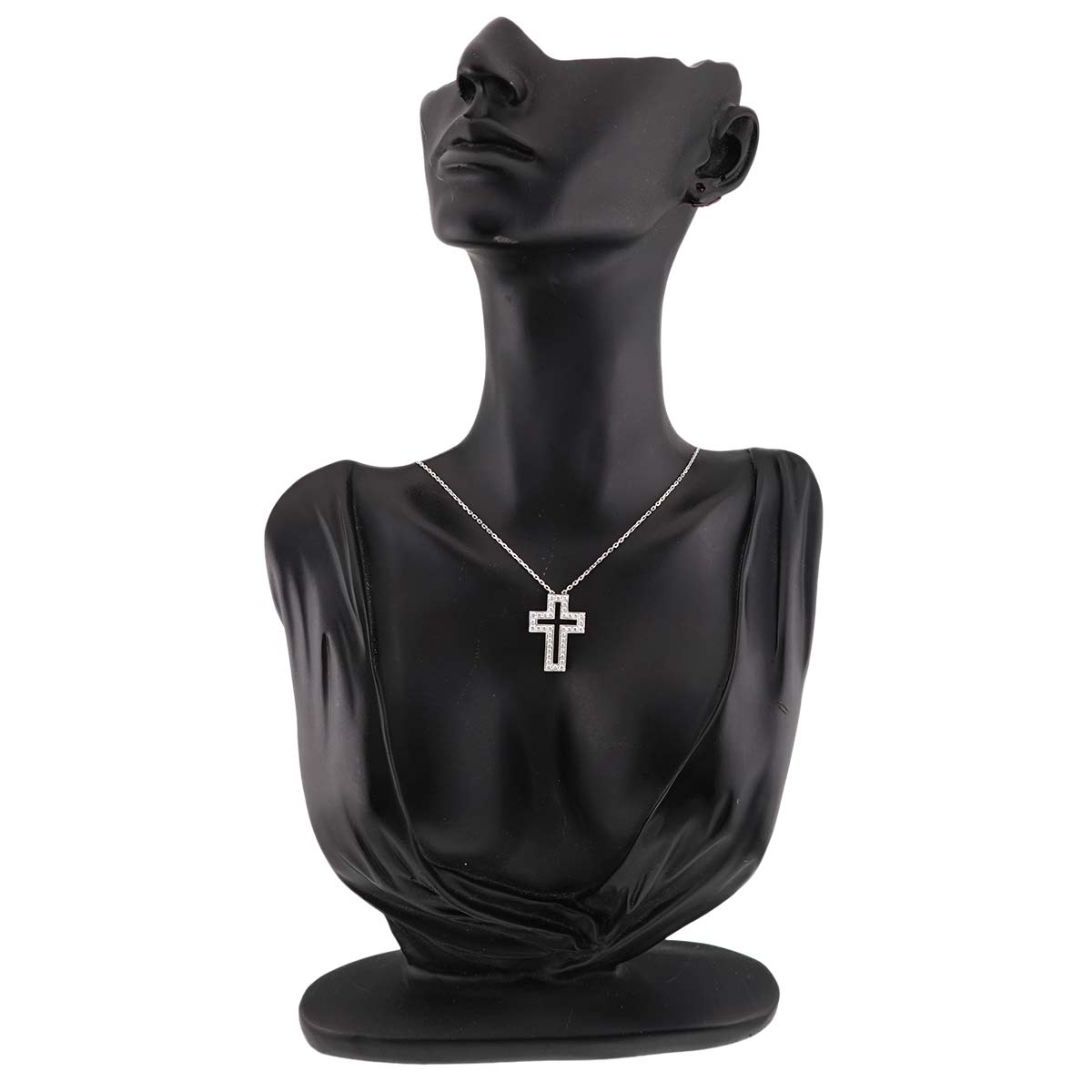 Cross Diamond Necklace 18K WG 750
