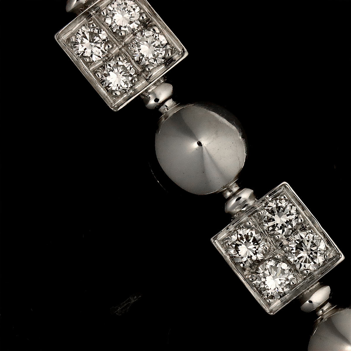 Pearl Diamond Necklace 18K White Gold 750