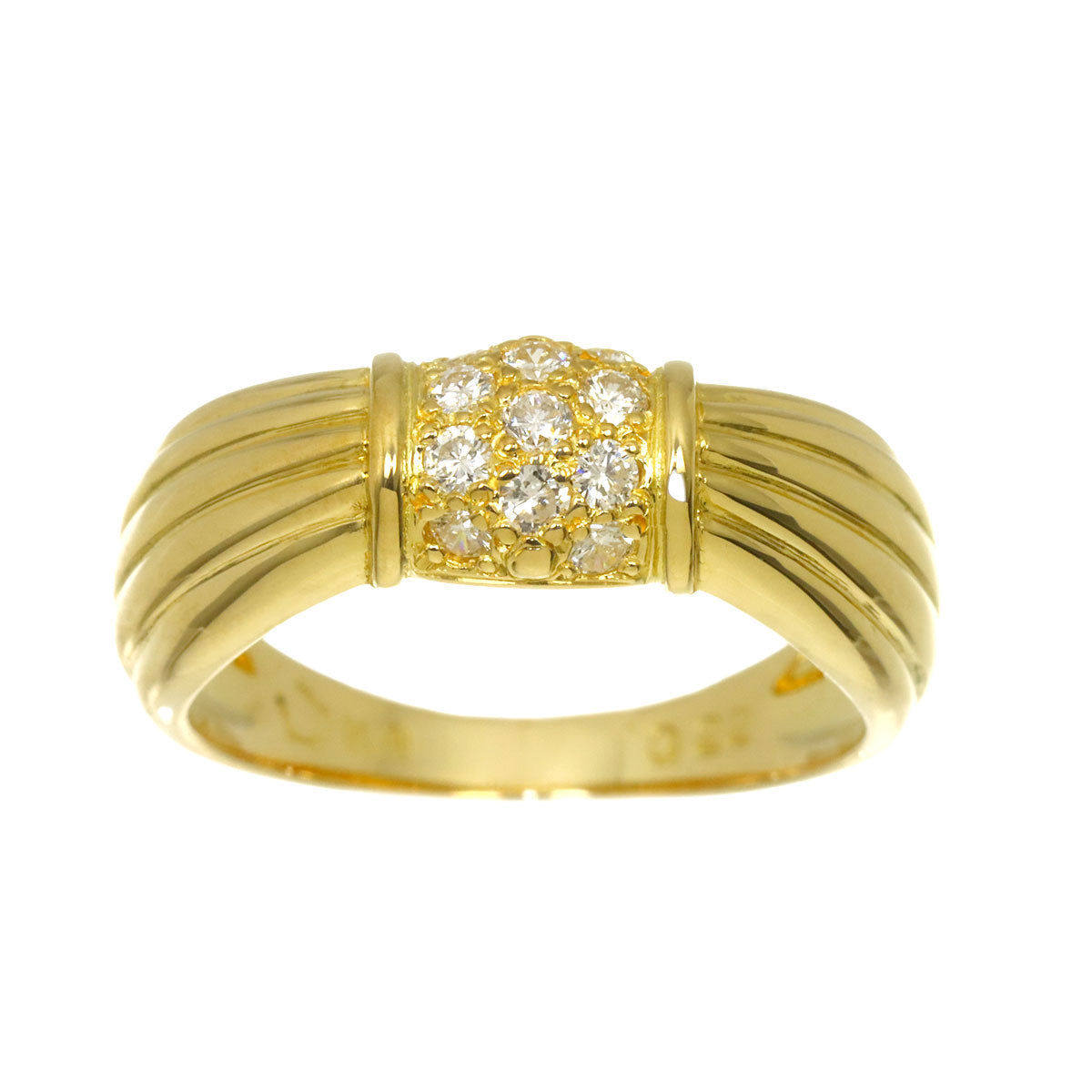 Diamond 0.22ct Ring 18K YG 750 size6(US)