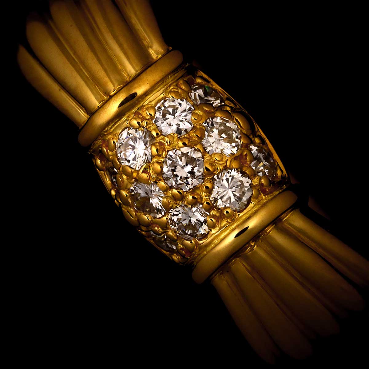 Diamond 0.22ct Ring 18K YG 750 size6(US)