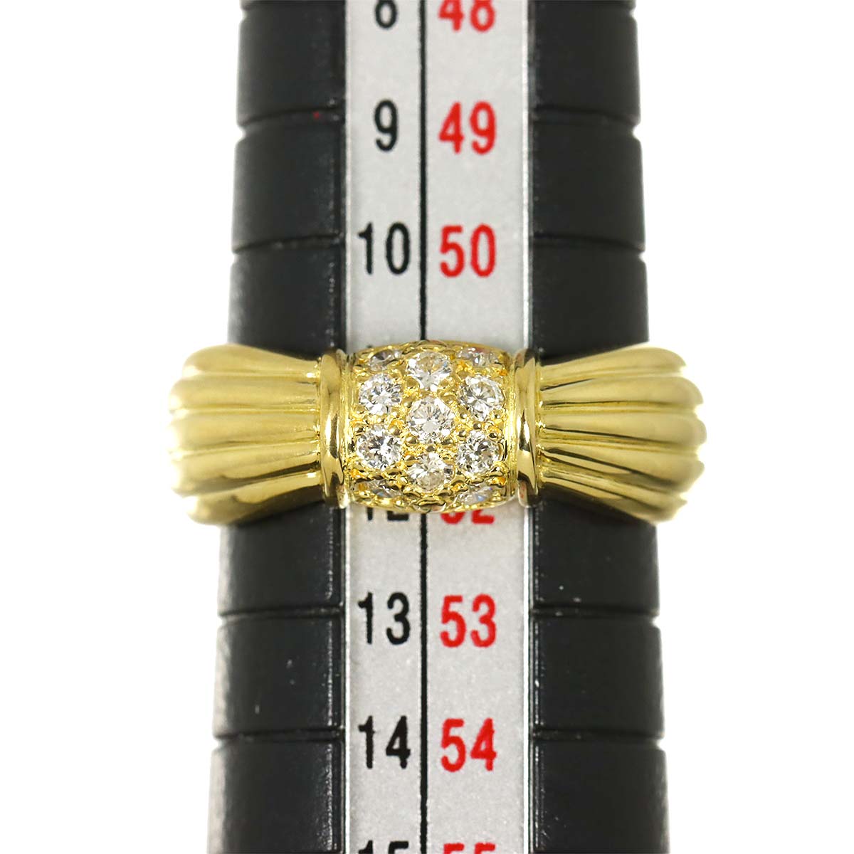 Diamond 0.22ct Ring 18K YG 750 size6(US)