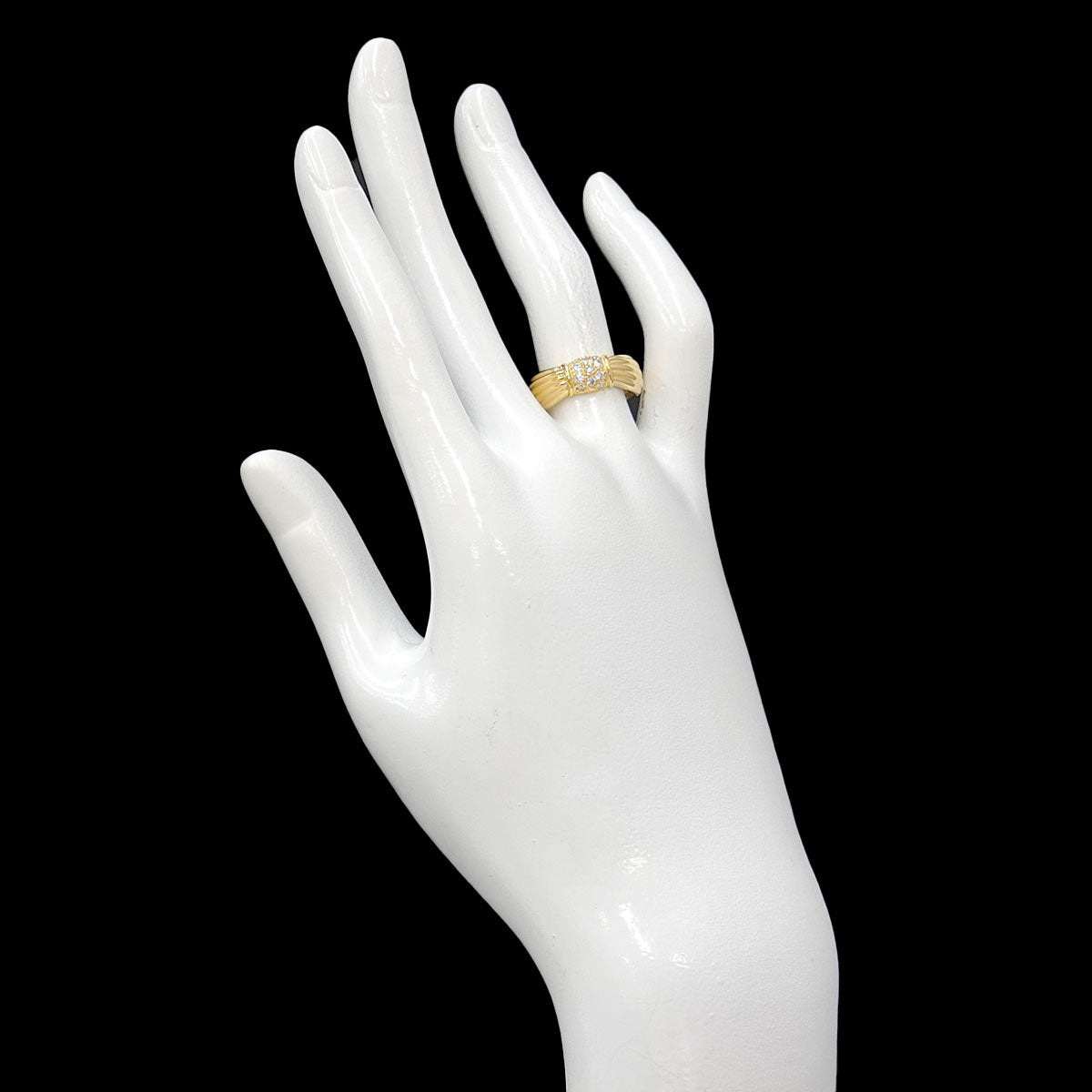 Diamond 0.22ct Ring 18K YG 750 size6(US)