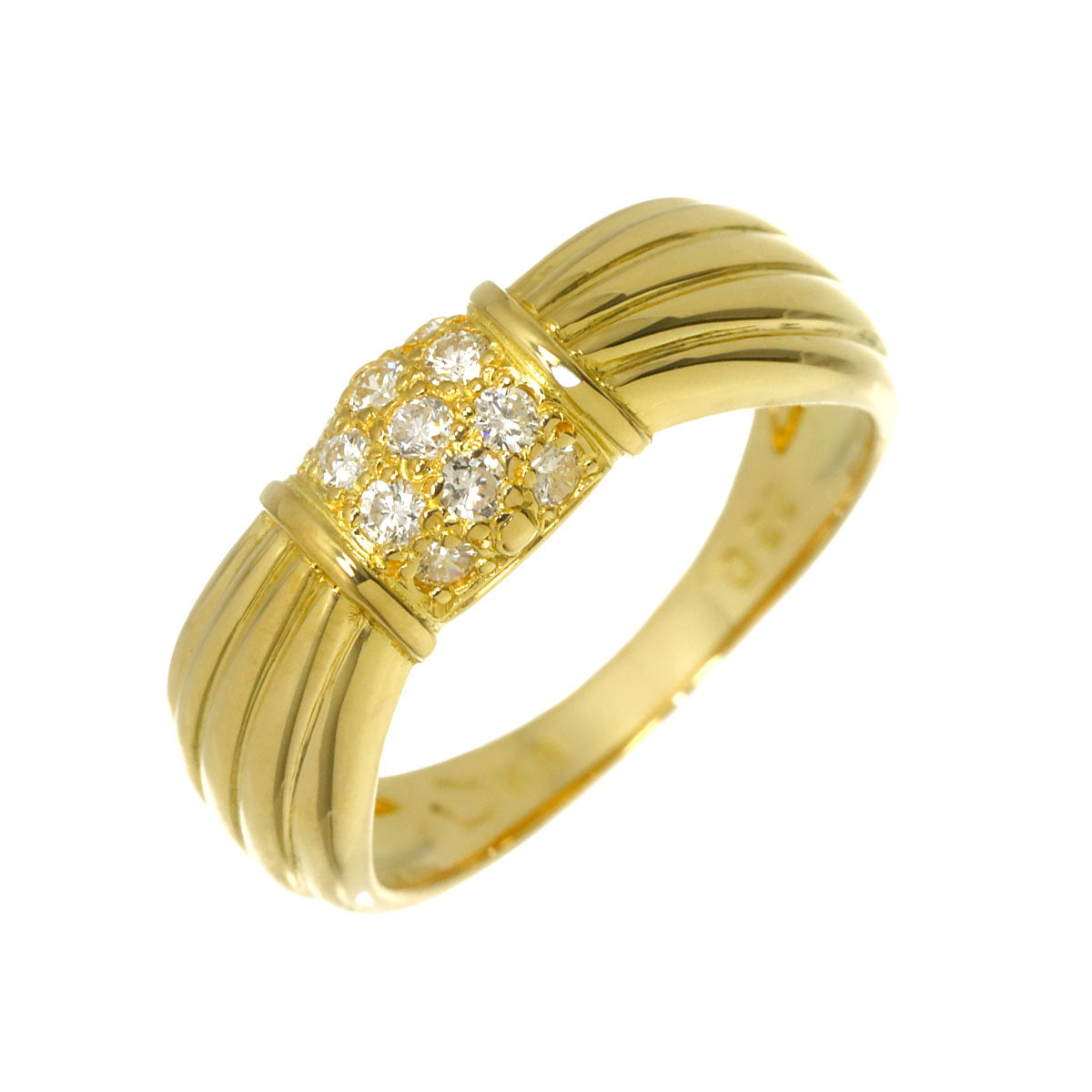 Diamond 0.22ct Ring 18K YG 750 size6(US)