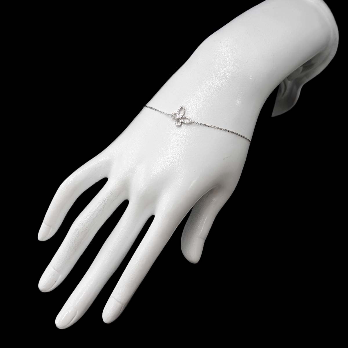 Mini Butterfly Diamond Bracelet 18K WG 750