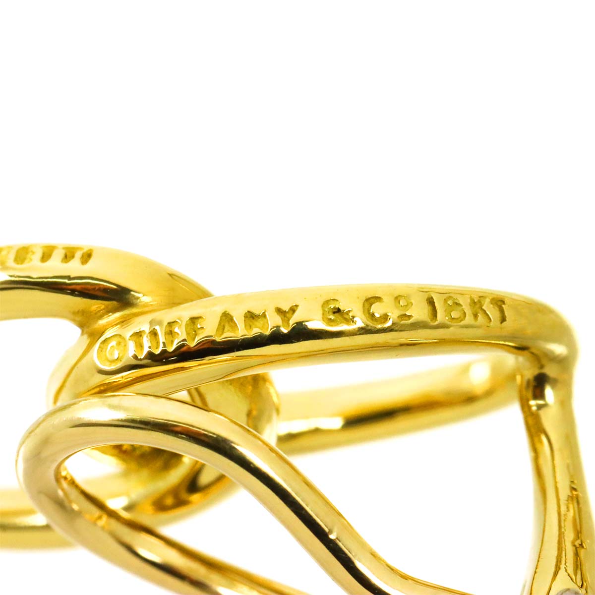 Double loop Earrings Clip on 18K Yellow Gold 750