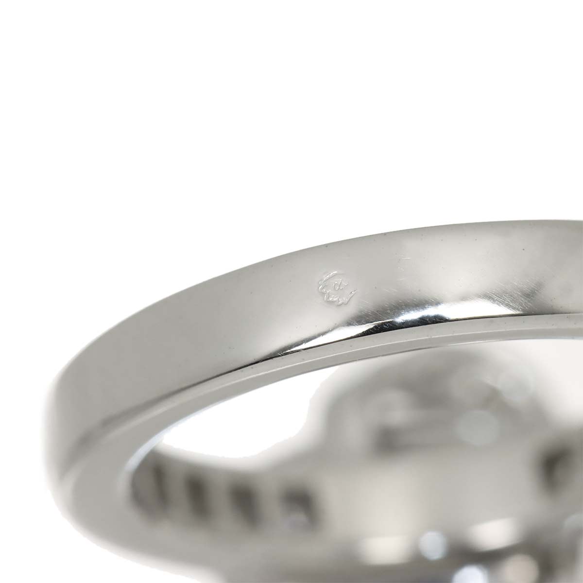 Diamond Ring 18K WG 750 Size48 4.5(US)